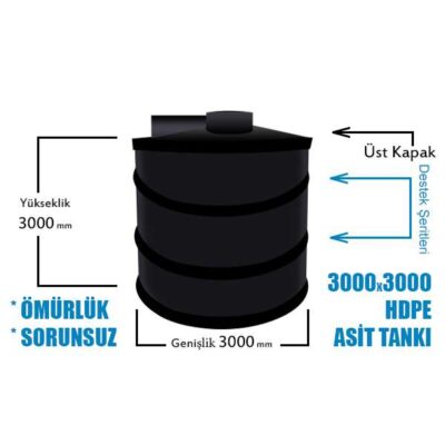 3000x3000mm hdpe asit tankı ölçüleri